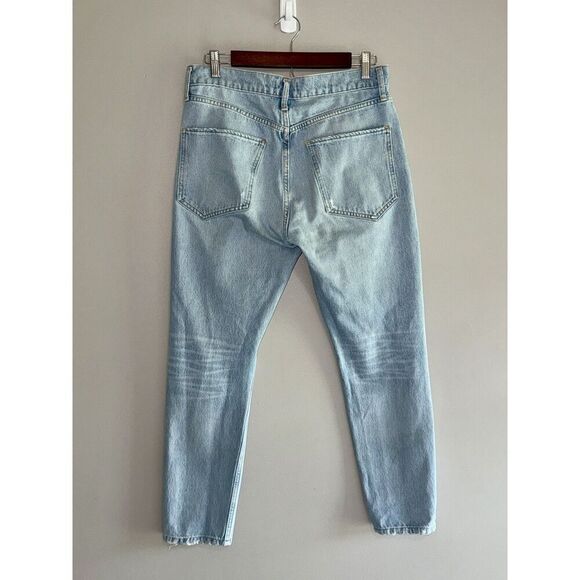 Agolde High Rise Jeans Jamie Ripped Distressed Button Fly Light Wash Ankle Sz 28 - Picture 6 of 16